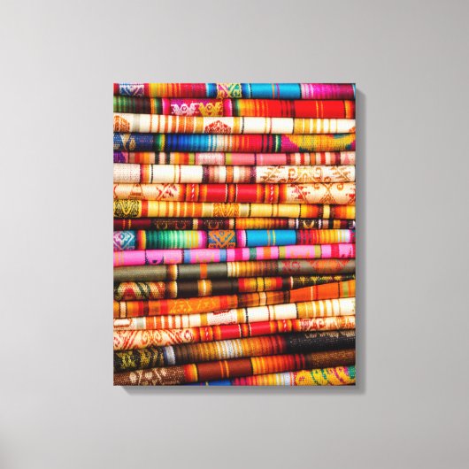 Ecuador, Quito-regio, Otavalo-handwerksmarkt Canvas Afdruk (Voorkant)