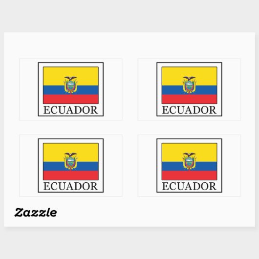 Ecuador Rechthoekige Sticker (Vel)