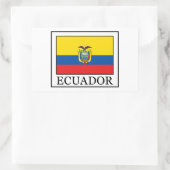 Ecuador Rechthoekige Sticker (Tas)
