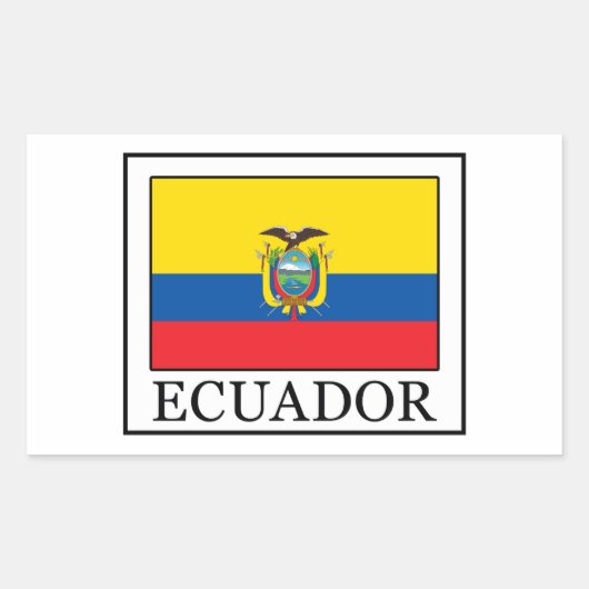 Ecuador Rechthoekige Sticker (Voorkant)