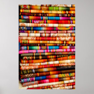 Ecuador, regio Quito, Otavalo Handicraft Market Poster
