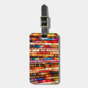 Ecuador, regio Quito, Otavalo-handwerkmarkt Bagagelabel