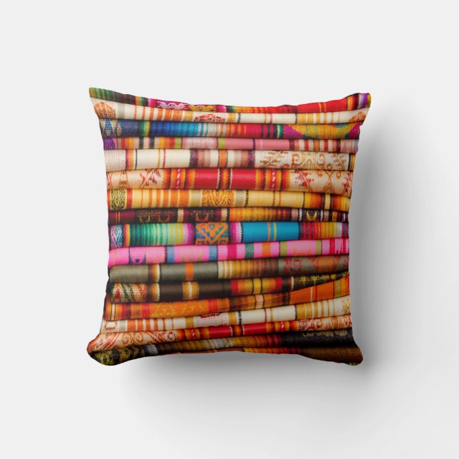 Ecuador, regio Quito, Otavalo-handwerkmarkt Kussen (Voorkant)