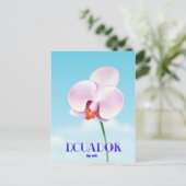Ecuador-reisposter voor orchidee briefkaart (Staand voorkant)