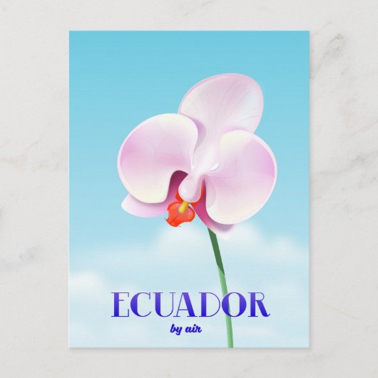 Ecuador-reisposter voor orchidee briefkaart (Voorkant)
