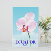 Ecuador-reisposter voor orchidee briefpapier (Staand voorkant)