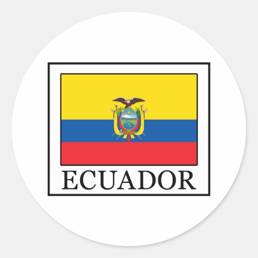 Ecuador Ronde Sticker (Voorkant)