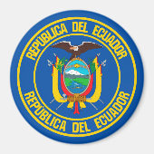 Ecuador Round Emblem Magneet (Voorkant)