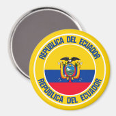 Ecuador Round Emblem Magneet (Voorkant / Achterkant)