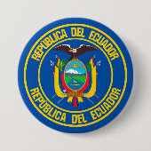 Ecuador Round Emblem Ronde Button 7,6 Cm (Voorkant)