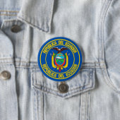 Ecuador Round Emblem Ronde Button 7,6 Cm (In situ)