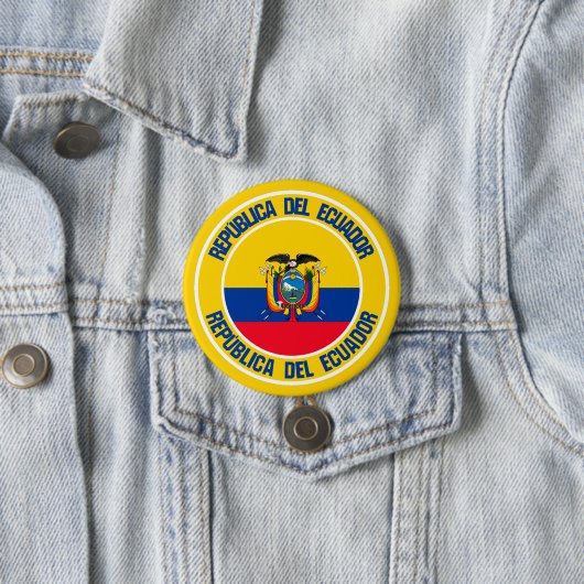 Ecuador Round Emblem Ronde Button 7,6 Cm (In situ)