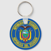 Ecuador Round Emblem Sleutelhanger (Voorkant)