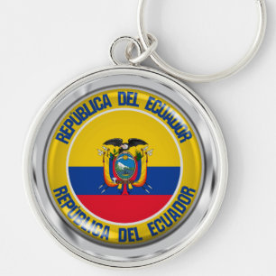 Ecuador Round Emblem Sleutelhanger