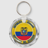 Ecuador Round Emblem Sleutelhanger (Voorkant)