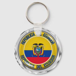 Ecuador Round Emblem Sleutelhanger