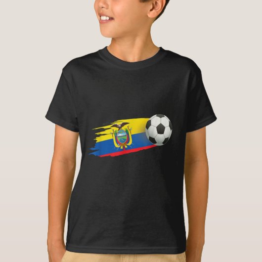 Ecuador Soccer Ball Ecuador Flag Jersey - Ecuador T-shirt (Voorkant)