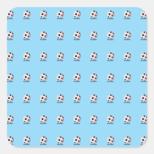 Ecuador Soccer Vierkante Sticker (Voorkant)
