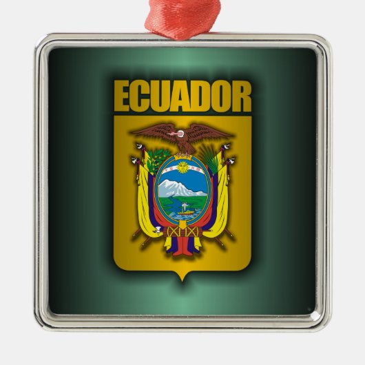 "Ecuador Steel" Metalen Ornament (Voorkant)