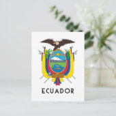 Ecuador - symbool/wapen/vlag/kleuren/embleem briefkaart (Staand voorkant)
