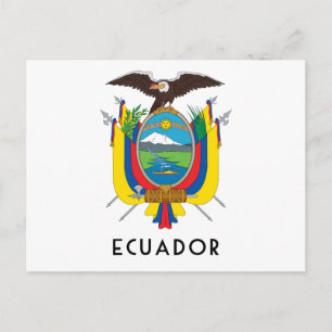 Ecuador - symbool/wapen/vlag/kleuren/embleem briefkaart