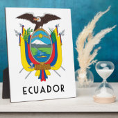 Ecuador - symbool/wapen/vlag/kleuren/embleem fotoplaat (Zijkant)