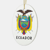 Ecuador - symbool/wapen/vlag/kleuren/embleem keramisch ornament (Links)