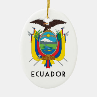 Ecuador - symbool/wapen/vlag/kleuren/embleem keramisch ornament