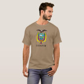 Ecuador - symbool/wapen/vlag/kleuren/embleem t-shirt (Voorkant volledig)