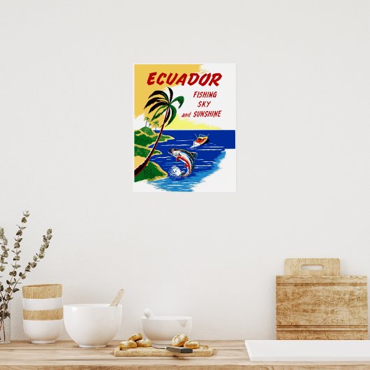 Ecuador Travel Poster (Keuken)