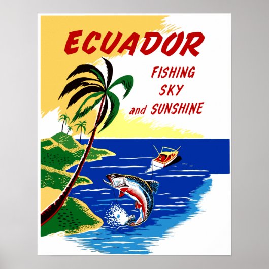 Ecuador Travel Poster (Voorkant)