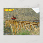 Ecuador-trein Briefkaart (Voorkant)