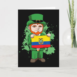 Ecuador Trots Ecuadoriaanse Vlag St. Patricks Dag Kaart