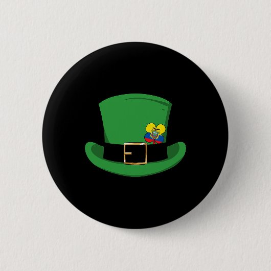 Ecuador Trots Ecuadoriaanse Vlag St. Patricks Dag Ronde Button 5,7 Cm (Voorkant)