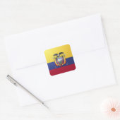 Ecuador vierkante glossy vlag sticker (Envelop)