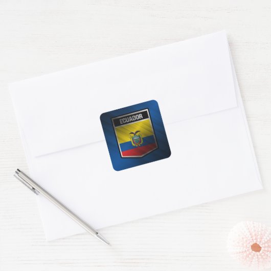Ecuador Vierkante Sticker (Envelop)