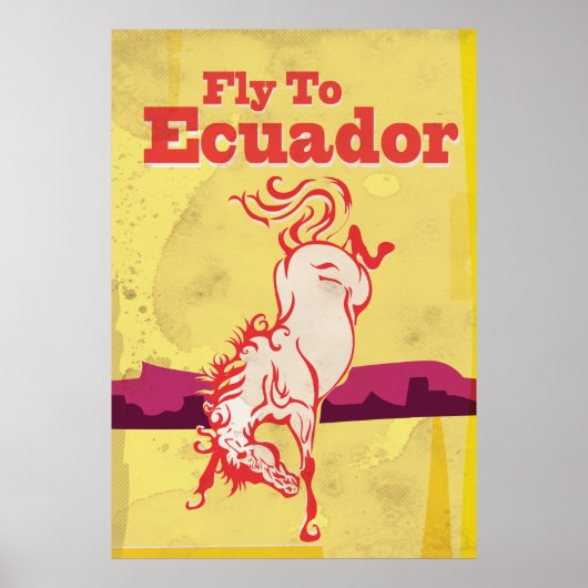 Ecuador Vintage Reisposter Poster (Voorkant)