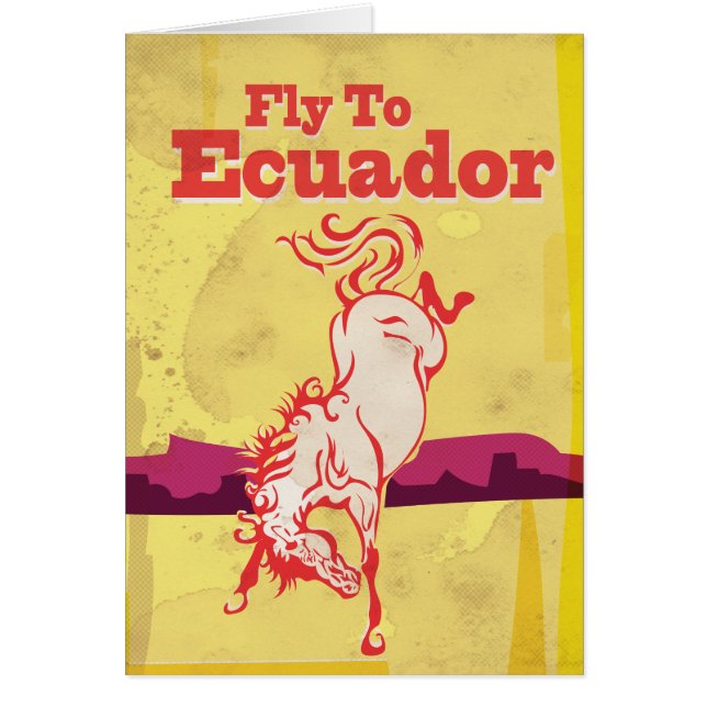 Ecuador Vintage Travel Poster (Voorkant)