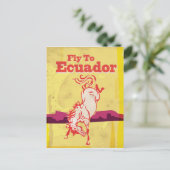 Ecuador Vintage Travel Poster Briefkaart (Staand voorkant)