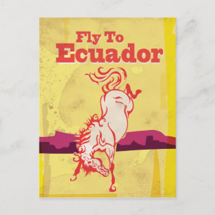 Ecuador Vintage Travel Poster Briefkaart