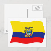 Ecuador Vlag Ansichtkaart Briefkaart (Voorkant / Achterkant)
