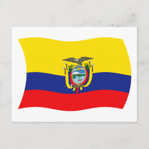 Ecuador Vlag Ansichtkaart Briefkaart