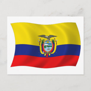 Ecuador Vlag Ansichtkaart Briefkaart