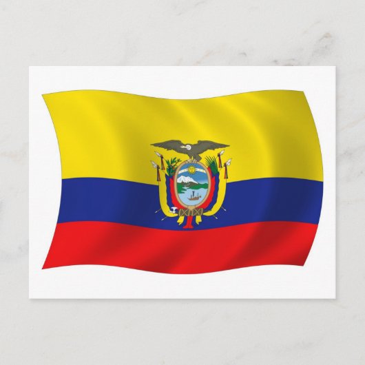 Ecuador Vlag Ansichtkaart Briefkaart (Voorkant)
