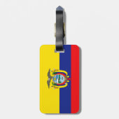 Ecuador vlag bagagelabel (Achterkant verticaal)