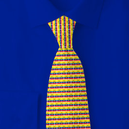 Ecuador Vlag Baksteenpatroon Stropdas