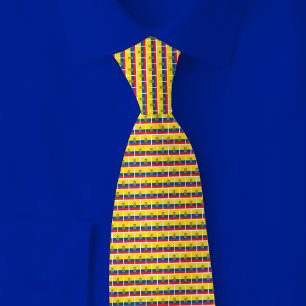 Ecuador Vlag Baksteenpatroon Stropdas