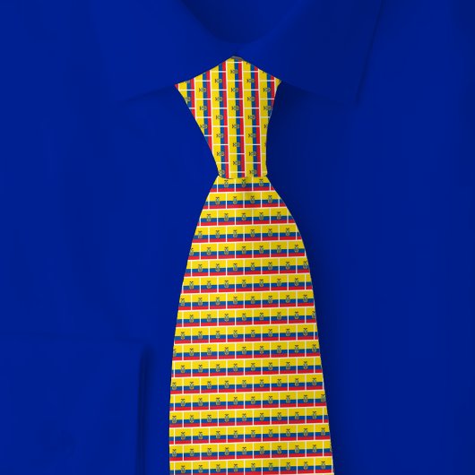 Ecuador Vlag Baksteenpatroon Stropdas