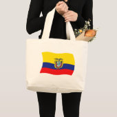 Ecuador Vlag Boodschappentas Grote Tote Bag (Voorkant (product))