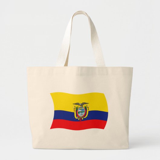 Ecuador Vlag Boodschappentas Grote Tote Bag (Voorkant)